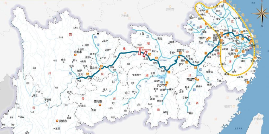 沉庆果园港经长江黄金水路进出货物量增长强劲